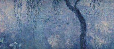 Waterlilies: Two Weeping Willows, Right Section by Claude Monet